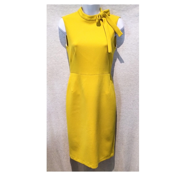 Zara Yellow Tube Dress with Bow Detail - Picture 2 of 12